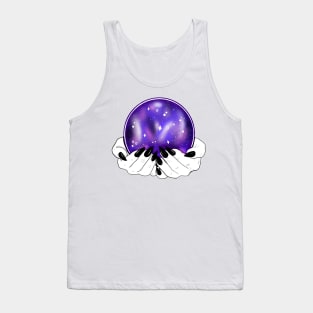 Galaxy Crystal Ball with Hands Tank Top